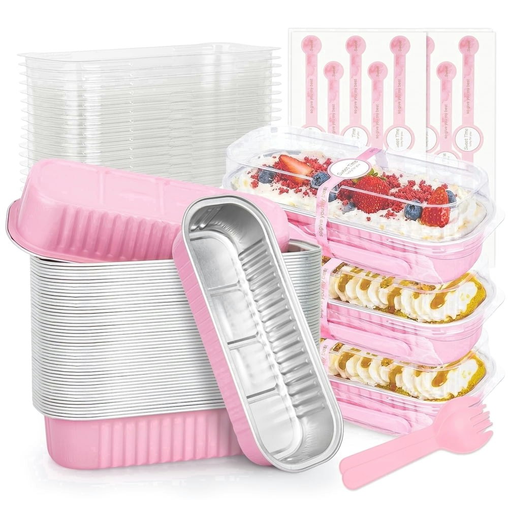 Treamon 6.8-oz. Mini Aluminum Foil Loaf Pans with Lids 50-Pack: $16.59 Treamon 6.8-oz. Mini Aluminum Foil Loaf Pans with Lids 50-Pack: $16.59