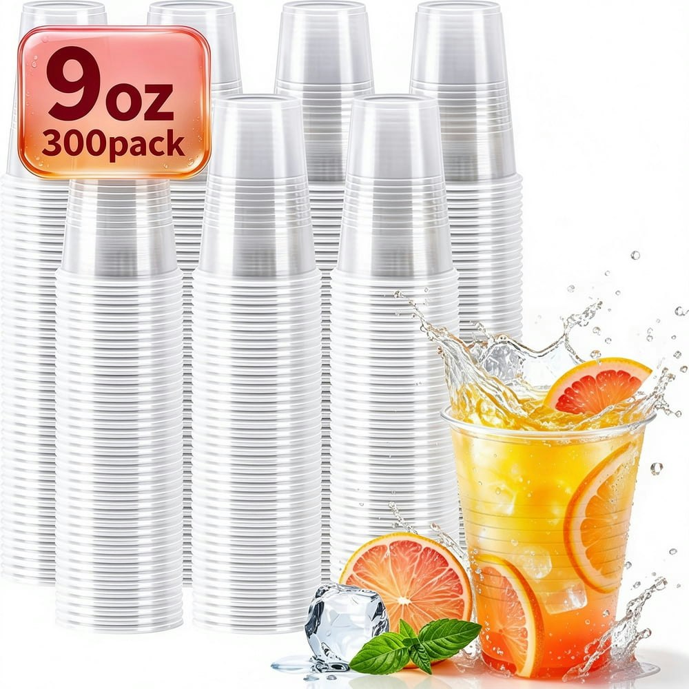 Bysnow 9-oz Clear Plastic Cold Cups 300-Count: $17.89 Bysnow 9-oz Clear Plastic Cold Cups 300-Count: $17.89