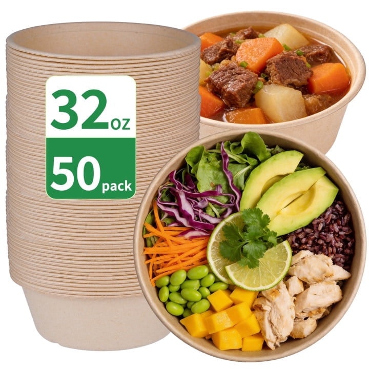 Alpacasso 48-oz. Disposable Paper Bowls 48-Pack: $17.99 Alpacasso 48-oz. Disposable Paper Bowls 48-Pack: $17.99