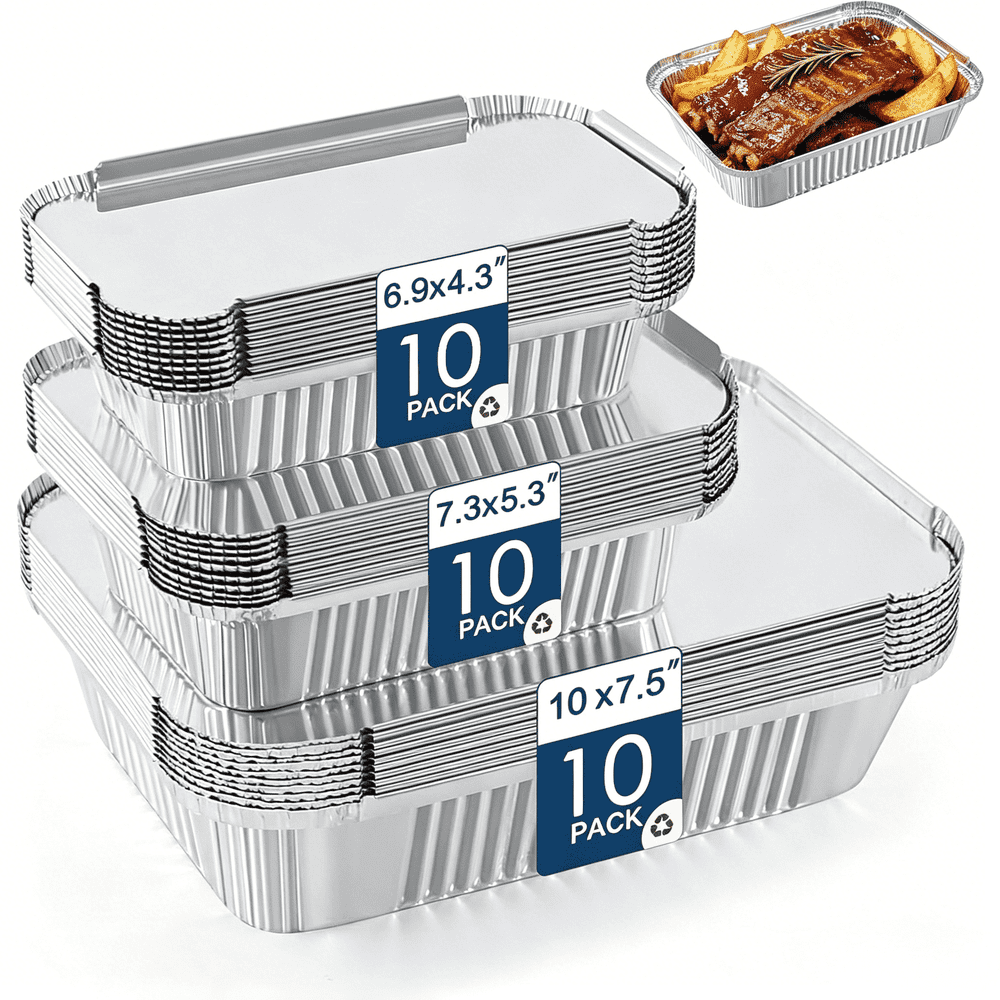 Disposable Aluminum Baking and Cake Pans with Lids 30-Pack: $16.19 Disposable Aluminum Baking and Cake Pans with Lids 30-Pack: $16.19
