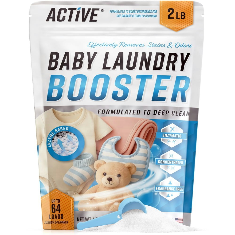 Active Baby Laundry Detergent Enzyme Booster 2-Pound Powder: $17.95 Active Baby Laundry Detergent Enzyme Booster 2-Pound Powder: $17.95