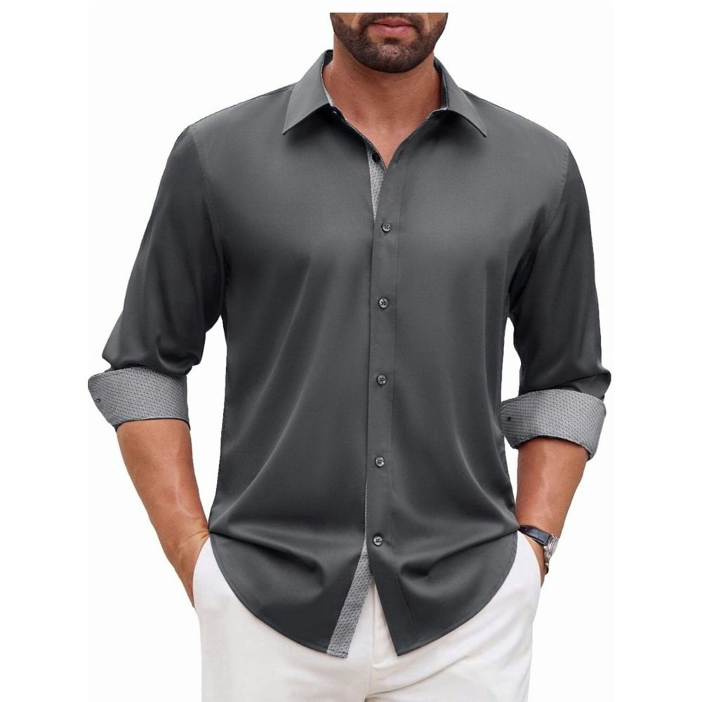 Sogami Men's Long Sleeve Stretch Button-Down Shirt: $16.99 Sogami Men's Long Sleeve Stretch Button-Down Shirt: $16.99