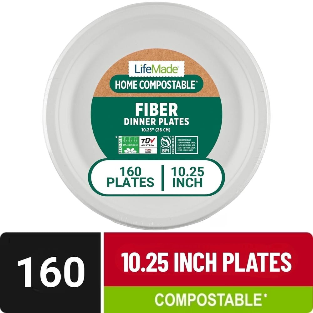 LifeMade 10.25-inch Heavy-Duty Disposable Dinner Plate 160-Count: $28.56 LifeMade 10.25-inch Heavy-Duty Disposable Dinner Plate 160-Count: $28.56
