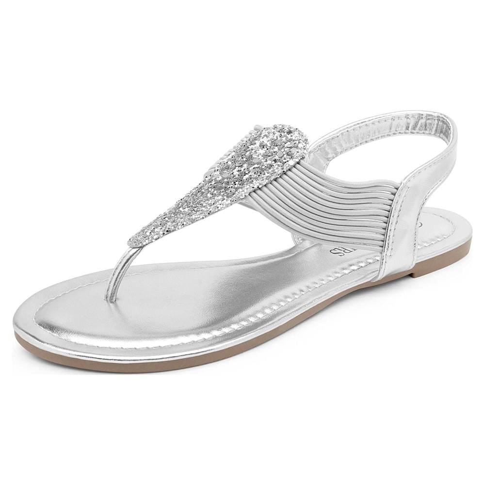 Dream Pairs Women's Rhinestone Strappy Thong Sandals: $18.99 Dream Pairs Women's Rhinestone Strappy Thong Sandals: $18.99