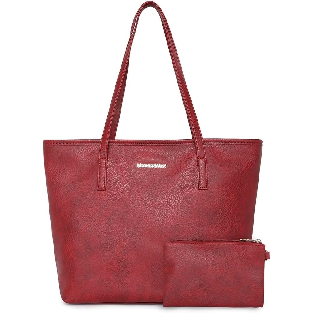 Montana West Vegan Leather Tote Bag: $26.99 Montana West Vegan Leather Tote Bag: $26.99