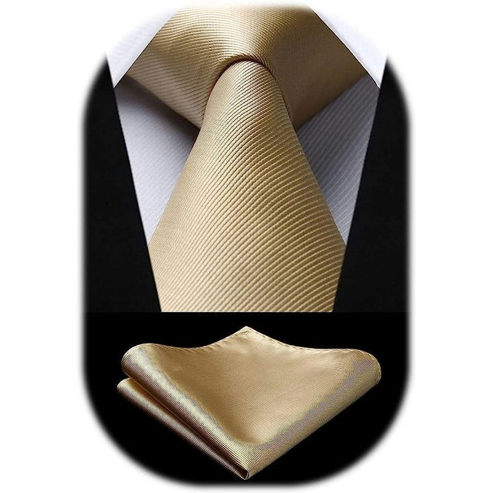 Hisdern Men's Satin Tie and Pocket Square Set: $11.59 Hisdern Men's Satin Tie and Pocket Square Set: $11.59