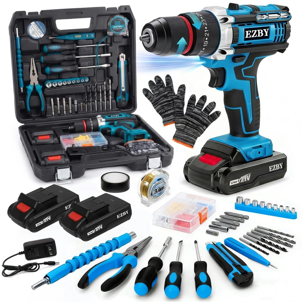 Ezby 21V Cordless Drill Set: $39.79 Ezby 21V Cordless Drill Set: $39.79