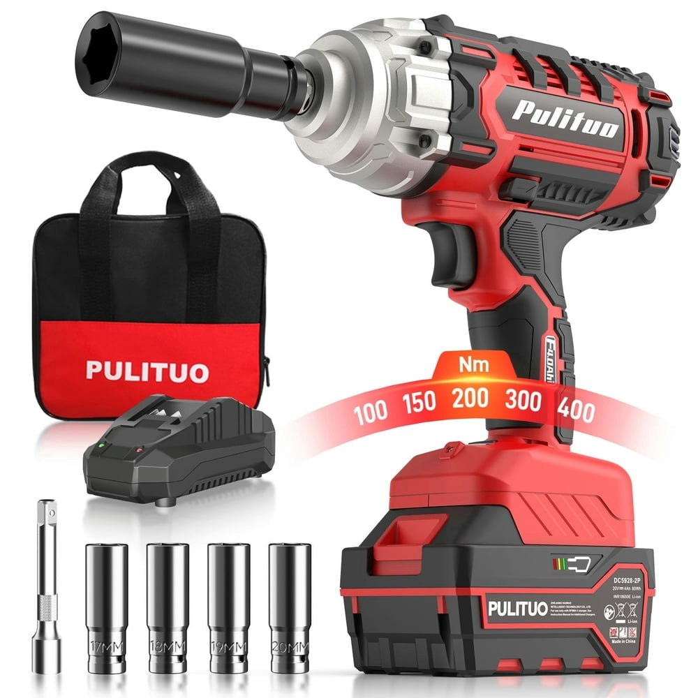20V 1/2" Cordless Impact Wrench Kit: $44.99