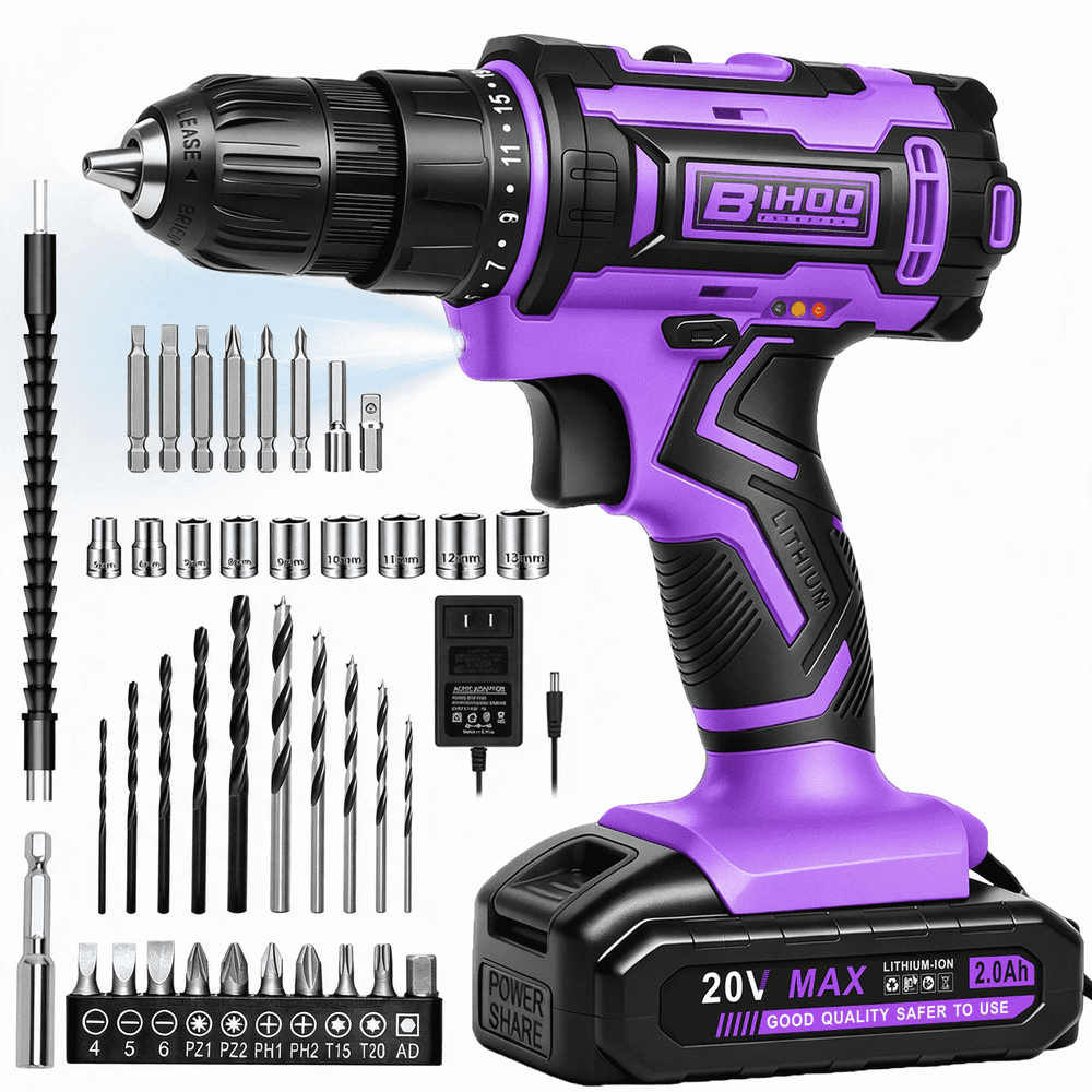 Bihoo 20V Cordless Drill Set: $27.60 Bihoo 20V Cordless Drill Set: $27.60