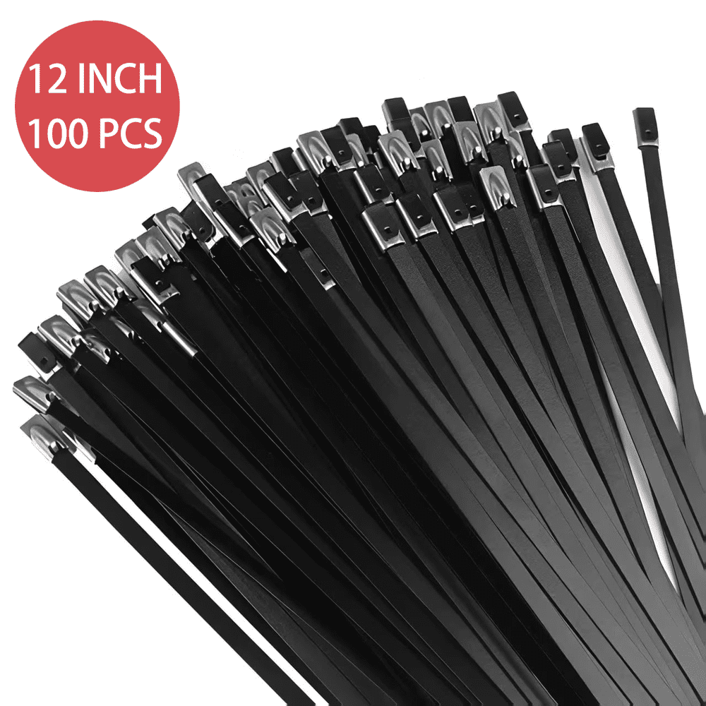 12-Inch 304 Stainless Steel Metal Zip Ties 100-Pack: $12.59