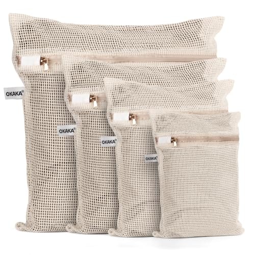 Okaka Cotton Mesh Laundry Bags 4-Pack: $16.99 Okaka Cotton Mesh Laundry Bags 4-Pack: $16.99