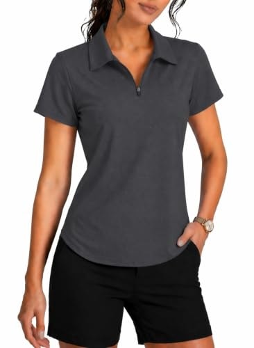 Pinspark Women's Quarter-Zip Golf Polo Shirt: $14.44 Pinspark Women's Quarter-Zip Golf Polo Shirt: $14.44