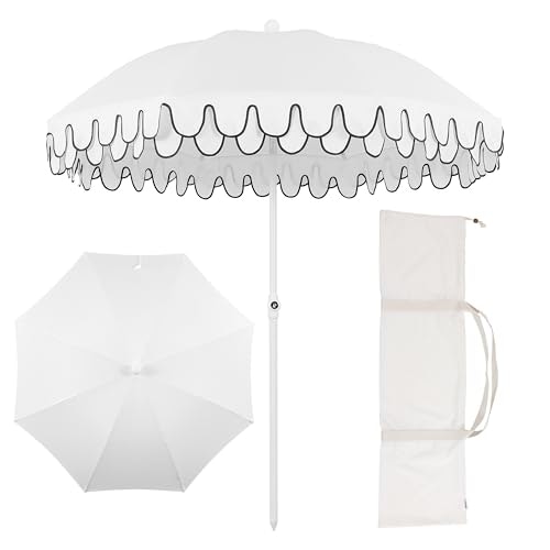 Jonathan Y 6.5-Foot Scalloped Fringe Beach Umbrella: $80.32 Jonathan Y 6.5-Foot Scalloped Fringe Beach Umbrella: $80.32