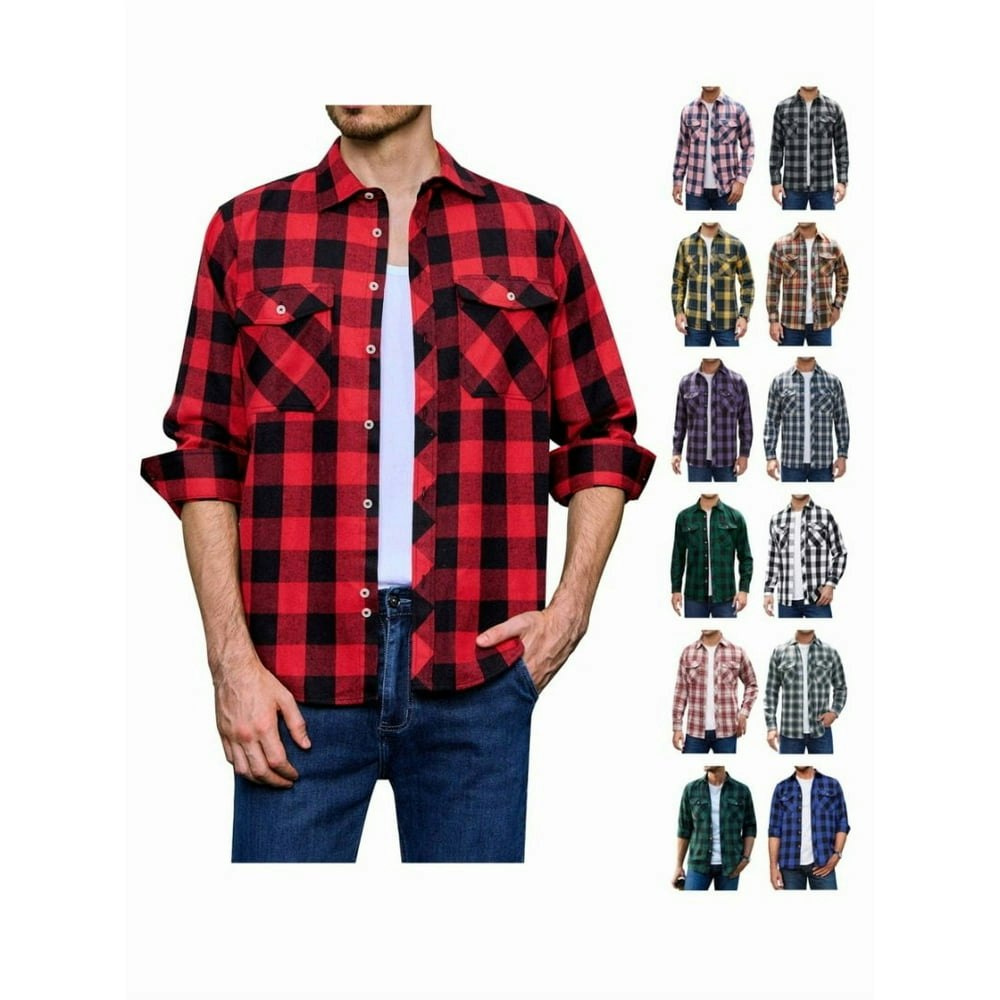 Sogami Men's Long Sleeve Plaid Flannel Shirt: $18.99 Sogami Men's Long Sleeve Plaid Flannel Shirt: $18.99