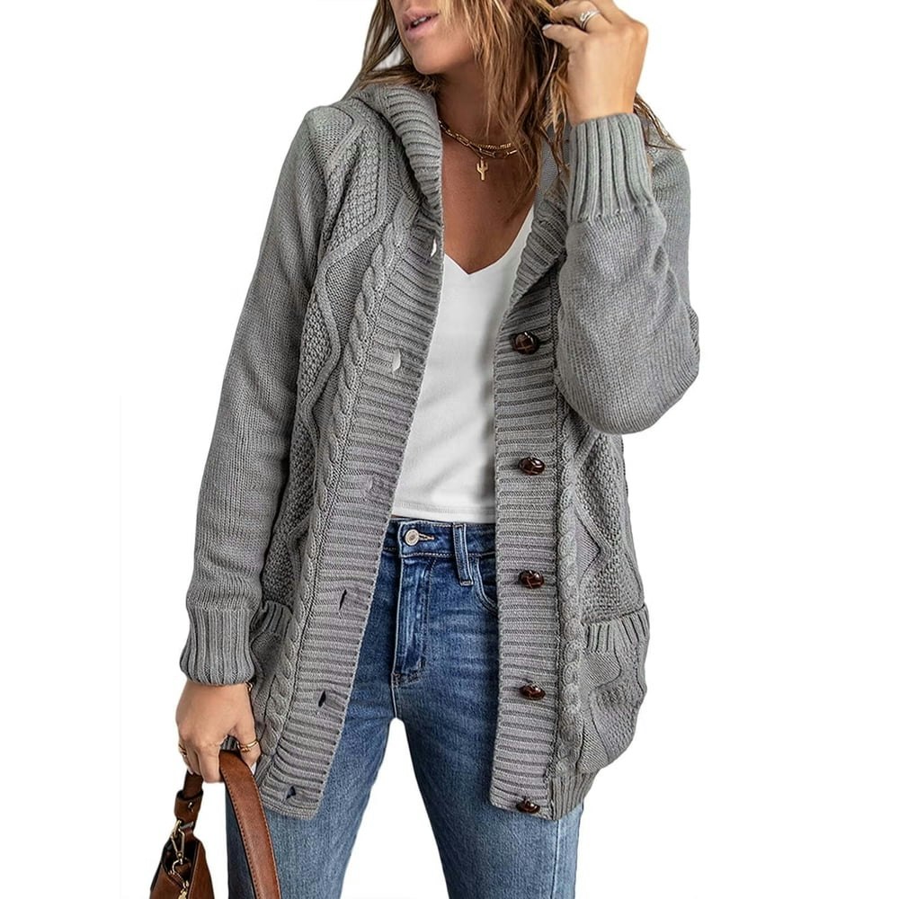 Eytino Women's Hooded Knit Cardigan Sweater: $35.69 Eytino Women's Hooded Knit Cardigan Sweater: $35.69