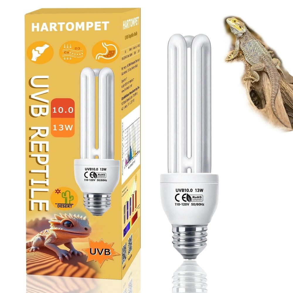 Hartompet 13W 10.0 UVA UVB Fluorescent Reptile Lamp: $15.99 Hartompet 13W 10.0 UVA UVB Fluorescent Reptile Lamp: $15.99