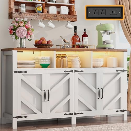Knoworld 55-inch Buffet Sideboard with Storage and Power Outlets: $151.46 Knoworld 55-inch Buffet Sideboard with Storage and Power Outlets: $151.46