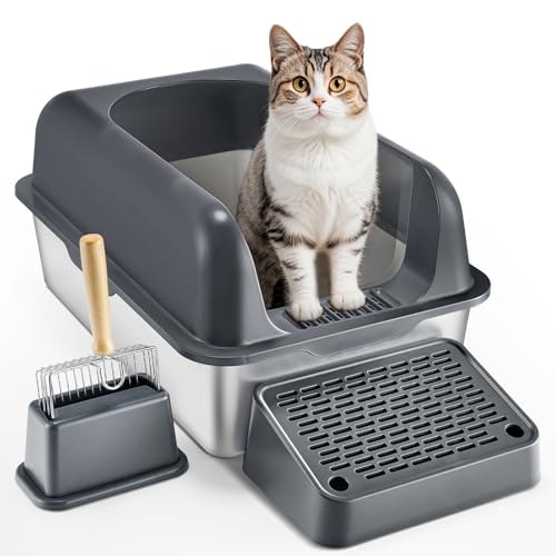 Vevor Extra Large Stainless Steel Enclosed Cat Litter Box: $41.90 Vevor Extra Large Stainless Steel Enclosed Cat Litter Box: $41.90