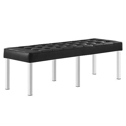 Modway Loft Tufted Faux Leather Accent Bench: $108.03