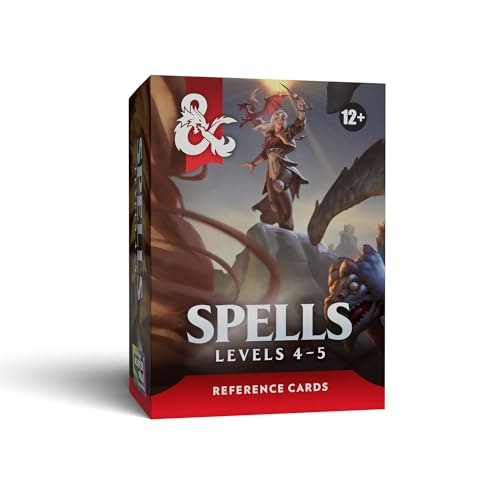 Dungeons & Dragons Level 4-5 Spell Reference Cards: $14.95 Dungeons & Dragons Level 4-5 Spell Reference Cards: $14.95
