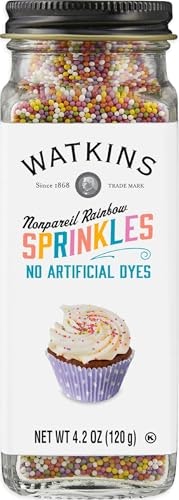 Watkins Rainbow Nonpareils Decorating Sprinkles 4.2-oz. Jar: $4.99 Watkins Rainbow Nonpareils Decorating Sprinkles 4.2-oz. Jar: $4.99