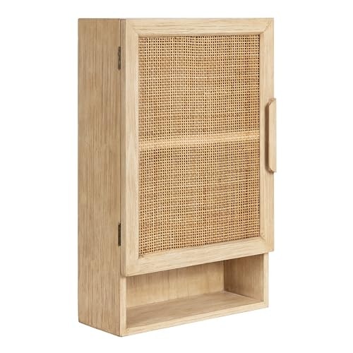 Kate and Laurel Ori Cane Wall Cabinet: $127.99