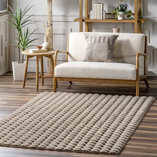 nuLOOM Jeni 6' Round Checkered Washable Area Rug: $129.05