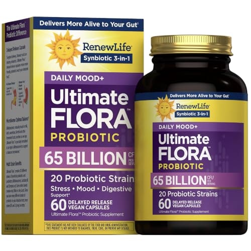 Renew Life Ultimate Flora 65-Billion CFU Daily Mood Support Probiotics: $29.76