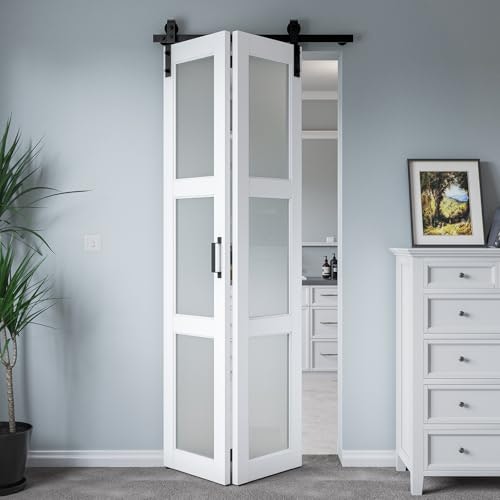 Coshomer 30" x 84" Bifold Sliding Barn Door with Hardware Kit: $244.30 Coshomer 30" x 84" Bifold Sliding Barn Door with Hardware Kit: $244.30