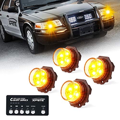 Xprite Amber LED Hideaway Strobe Lights 4-Pack: $48.59 Xprite Amber LED Hideaway Strobe Lights 4-Pack: $48.59