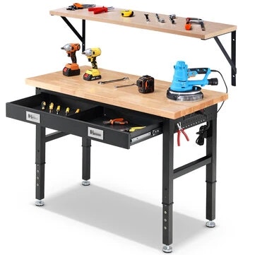 Enjoywood 48" x 24" Adjustable Workbench with Storage: $111.99 Enjoywood 48" x 24" Adjustable Workbench with Storage: $111.99