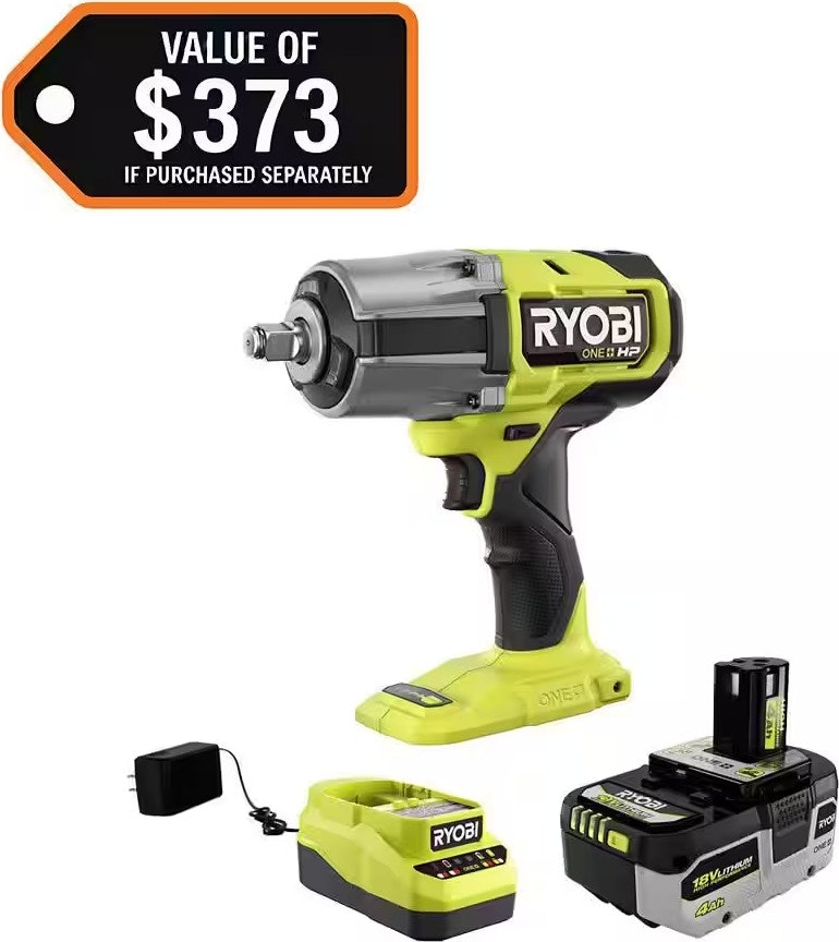 Ryobi One+ 18V Brushless 1/2" High Torque Impact Wrench Kit: $159 Ryobi One+ 18V Brushless 1/2" High Torque Impact Wrench Kit: $159
