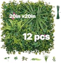 Vevor 12-Piece 20" x 20" Artificial Boxwood Panel Plant Wall for $79 + free shipping