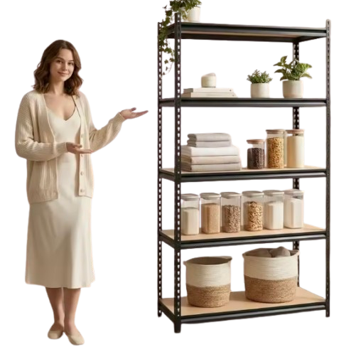 5-Tier Adjustable Metal Shelving Unit: $37