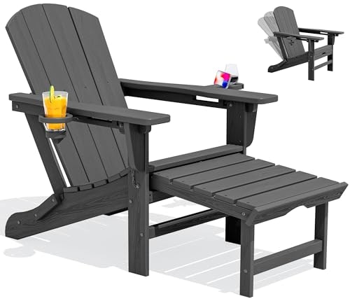 Serwall HDPE Folding Adjustable Adirondack Chair with Footrest: $101.99 Serwall HDPE Folding Adjustable Adirondack Chair with Footrest: $101.99