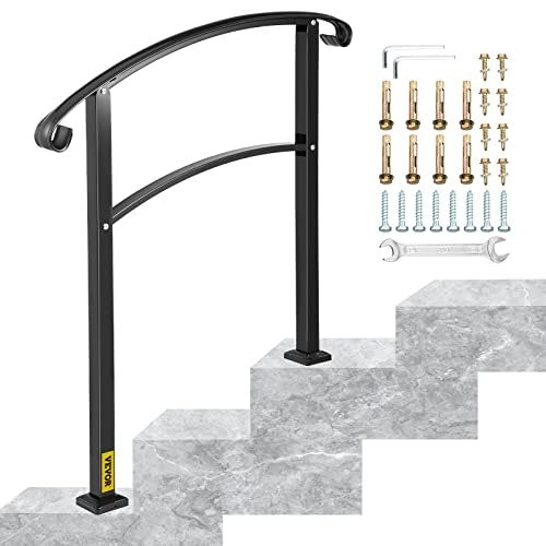 Vevor 2-3 Step Wrought Iron Outdoor Handrail: $61.49 Vevor 2-3 Step Wrought Iron Outdoor Handrail: $61.49