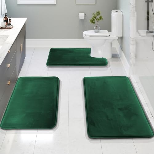 Clara Clark 3-Piece Bathroom Rug Set: $19.99