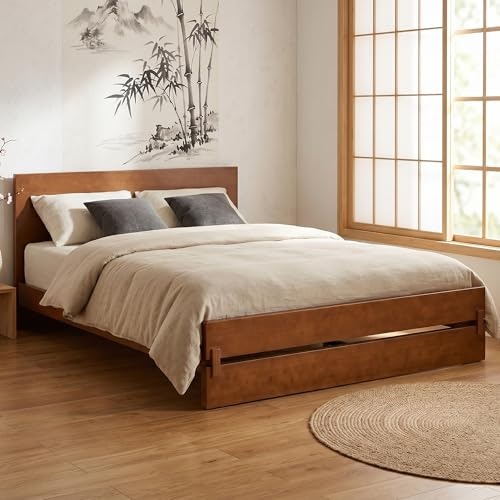 Merax Queen Solid Bamboo Platform Bed Frame: $438.85
