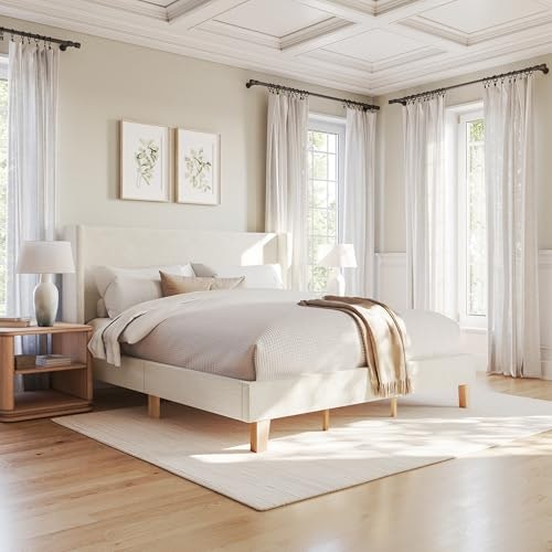 Martha Stewart Maisie King Wingback Upholstered Platform Bed: $523.22 Martha Stewart Maisie King Wingback Upholstered Platform Bed: $523.22