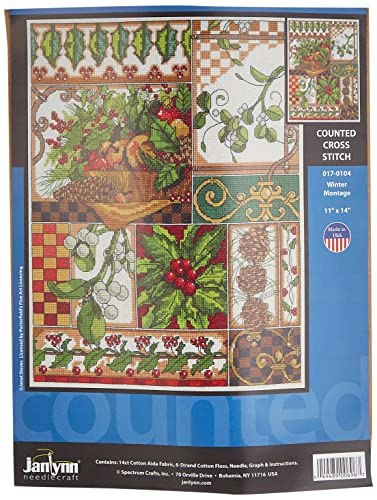 Janlynn 11" x 14" Winter Montage Counted Cross Stitch Kit: $15.98 Janlynn 11" x 14" Winter Montage Counted Cross Stitch Kit: $15.98
