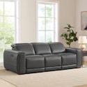 Karson Leather Power Reclining Sofa w/ Power Headrests for $1,500 + free delivery