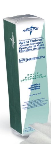 Medline 4" x 4" 4-Ply Nonwoven Gauze Sponges 200-Pack: $11.32 Medline 4" x 4" 4-Ply Nonwoven Gauze Sponges 200-Pack: $11.32