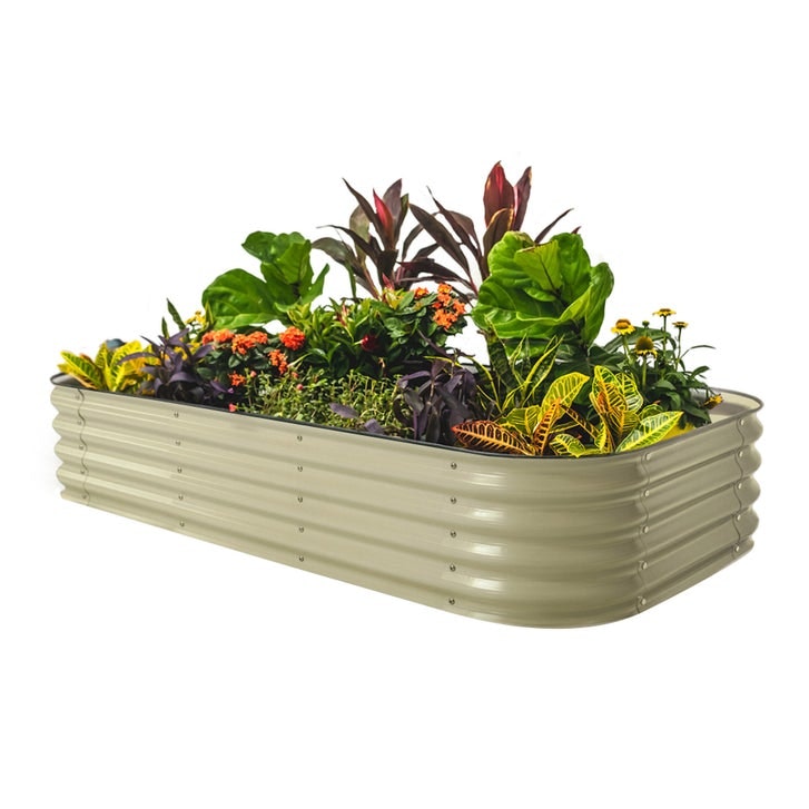 Vego Garden 14" Tall 10-in-1 Modular Metal Raised Garden Bed Kit: $120
