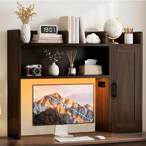 Homiflex Desktop Bookshelf with RGB LED Lights and Power Outlets: $51.02 Homiflex Desktop Bookshelf with RGB LED Lights and Power Outlets: $51.02