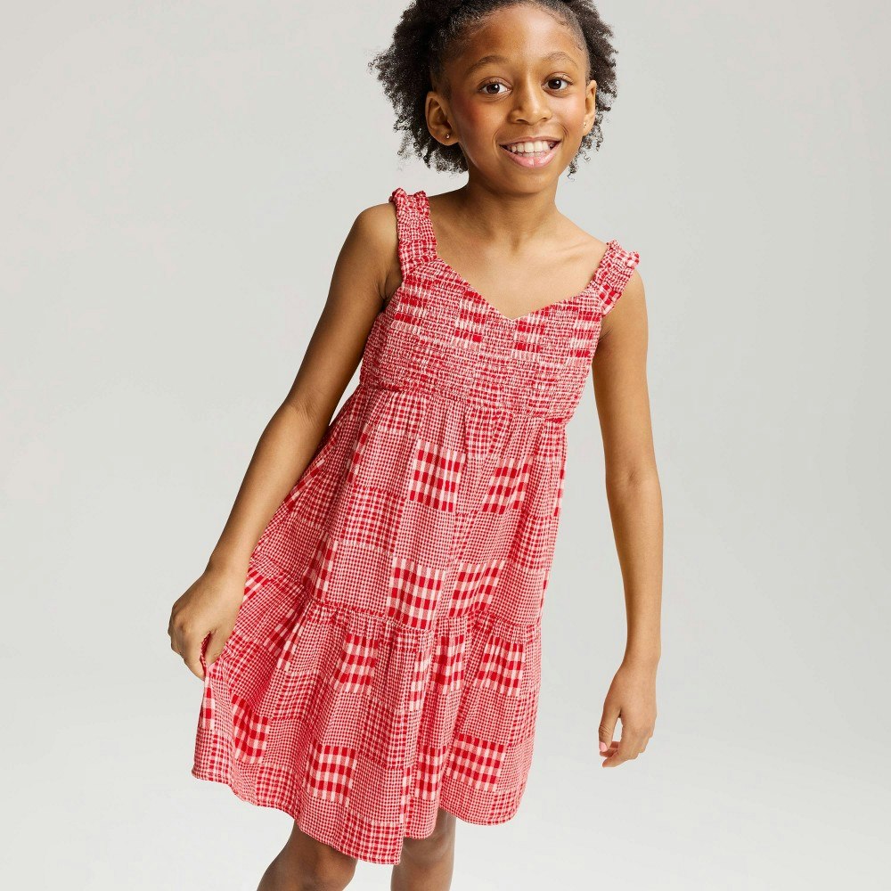 Cat & Jack Girls' Patchwork Plaid Smocked A-Line Dress: $16.25 Cat & Jack Girls' Patchwork Plaid Smocked A-Line Dress: $16.25