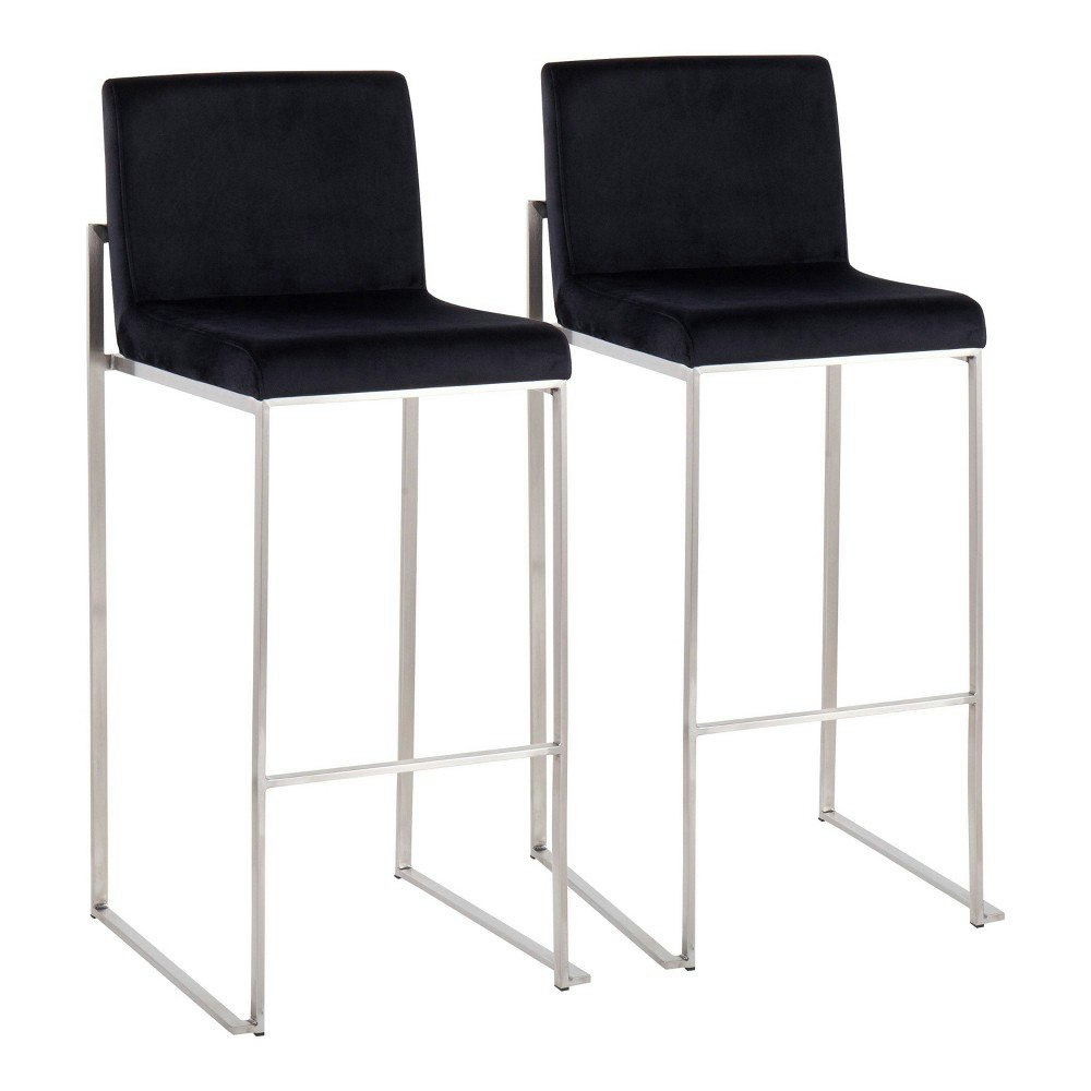 Lumisource Fuji 31-inch High Back Velvet Barstool 2-Pack: $279.99