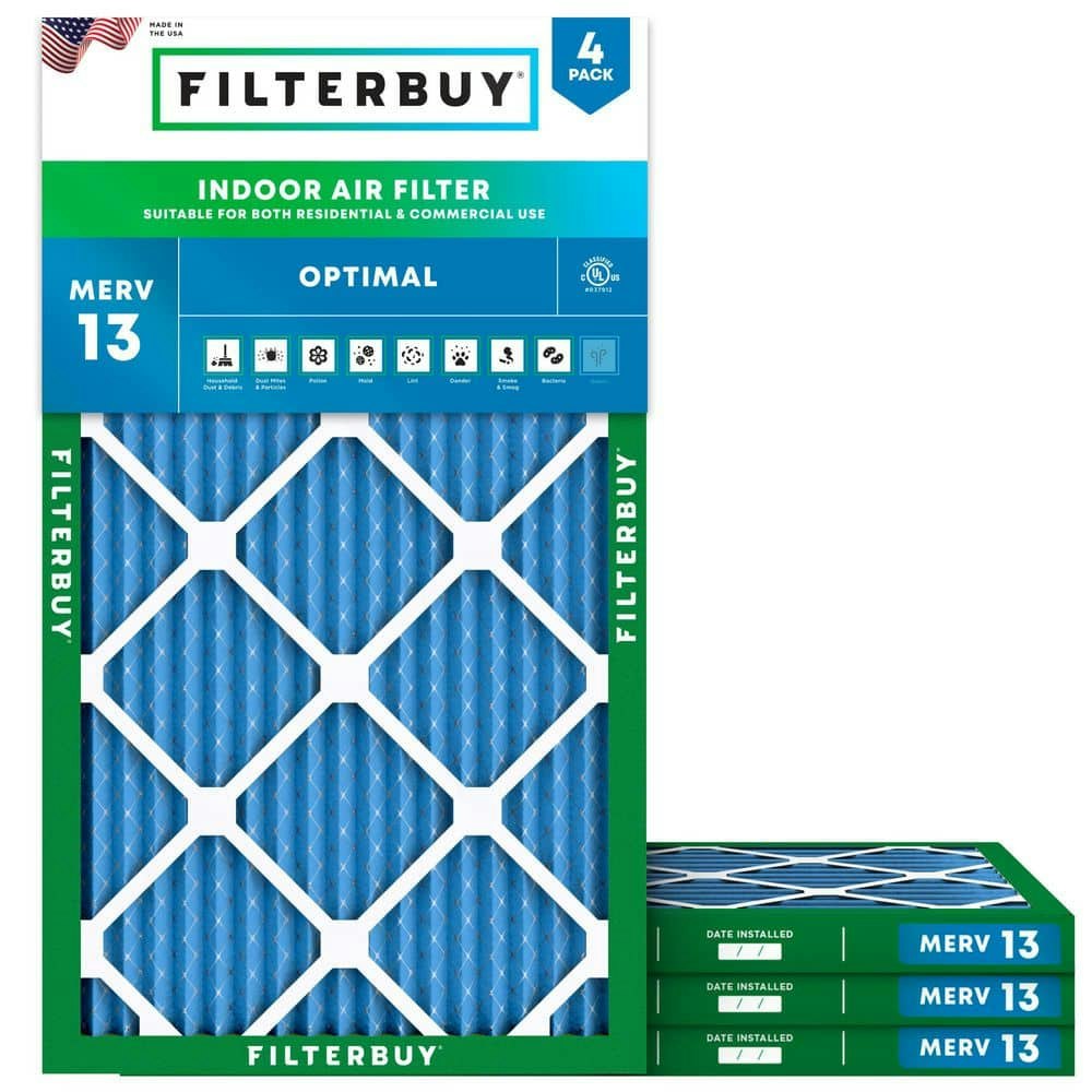 20" x 34" x 1" MERV 13 Air Filter 4-Pack: $120.96