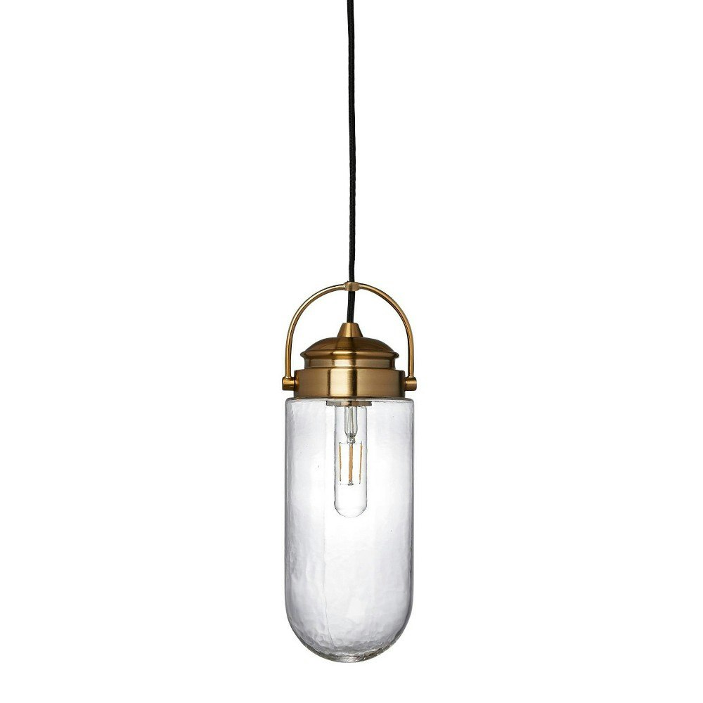 Robert Stevenson Lighting Shiloh Metal and Glass 1-Light Pendant Fixture: $52.99