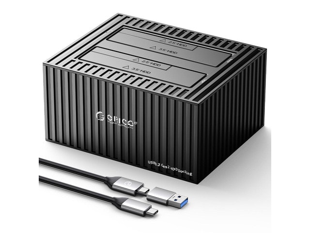 Orico Dual-Bay USB-C to SATA Hard Drive Docking Station: $55.99 Orico Dual-Bay USB-C to SATA Hard Drive Docking Station: $55.99