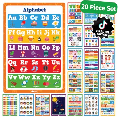 Educational Learning Posters for Toddlers 20-Piece Set: $15.19 Educational Learning Posters for Toddlers 20-Piece Set: $15.19